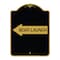 Signmission Designer Series Boat Launch W/ Left Arrow, Black & Gold Aluminum Sign, 18" x 24", BG-1824-24406 A-DES-BG-1824-24406 - alternate 1